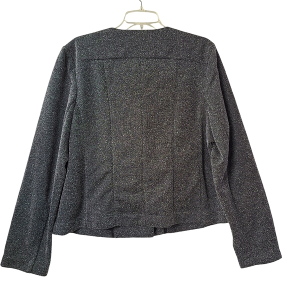 Catherine Malandrino‎ XXL Runway Style Gray Marled Asymmetrical Jacket Pockets - Picture 3 of 12